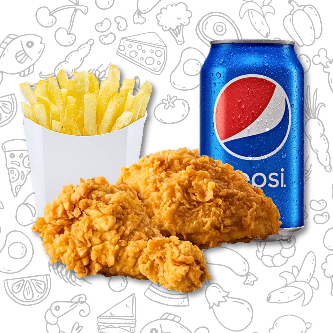 Colación 1/4 truto Crispy + papa + bebida lata