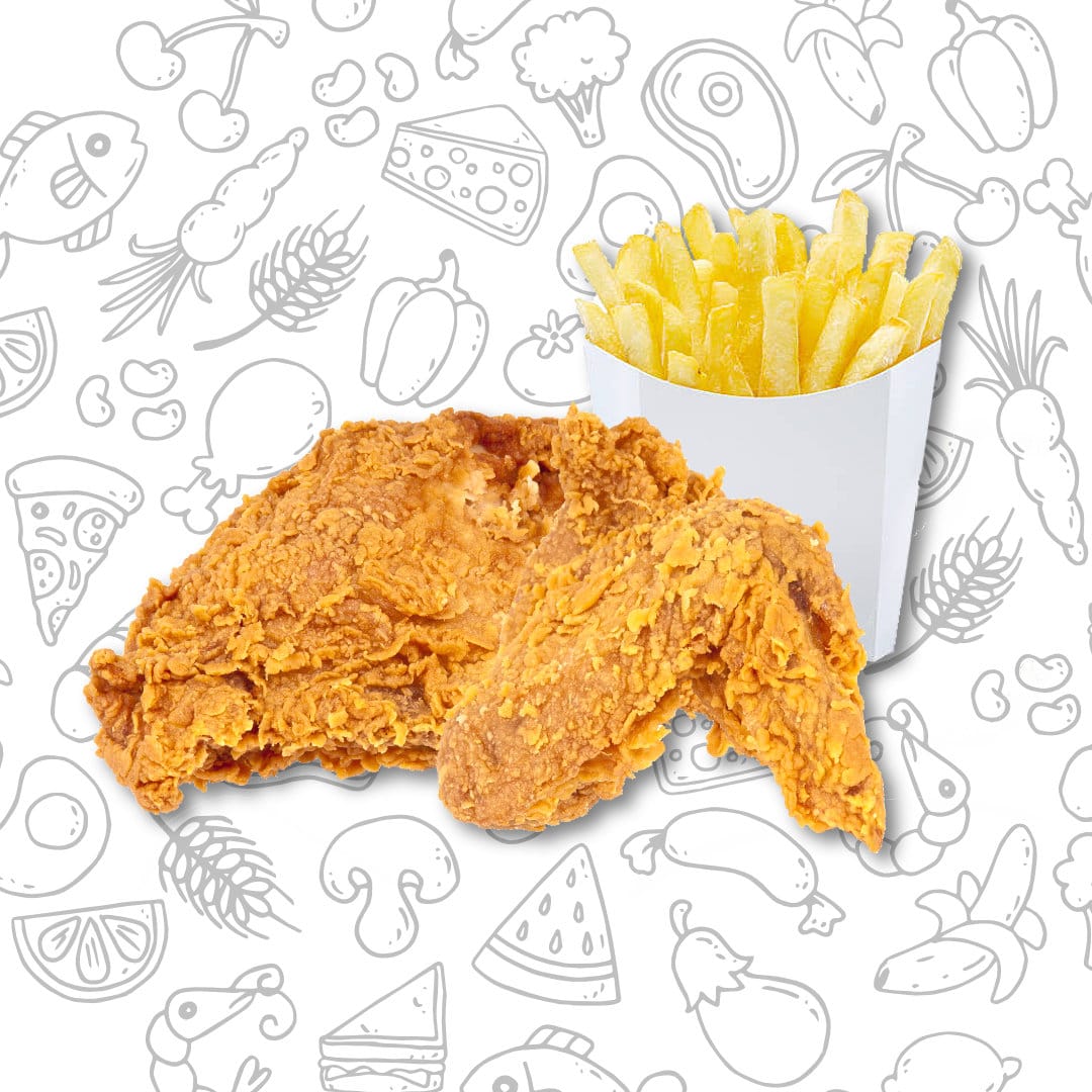 Colación 1/4 pechuga Crispy + papas